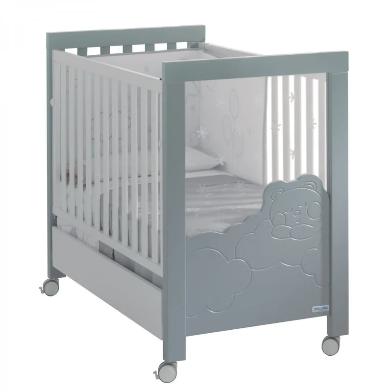 Lettino Led Micuna Dolce Luce Relax Plus Grigio Berlino/Bianco Con Cassetto