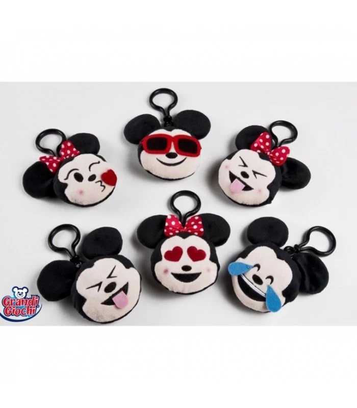 Portachiavi Disney Emoticon Minnie E Mickey 7,5 Centimetri
