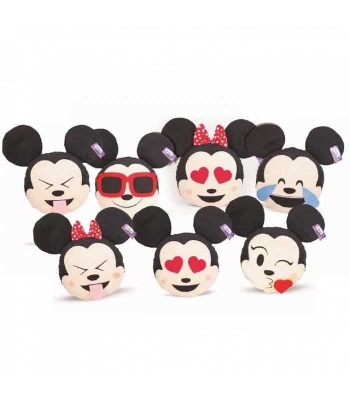 Cuscino Disney Emoticon Minnie E Mickey 28 Centimetri