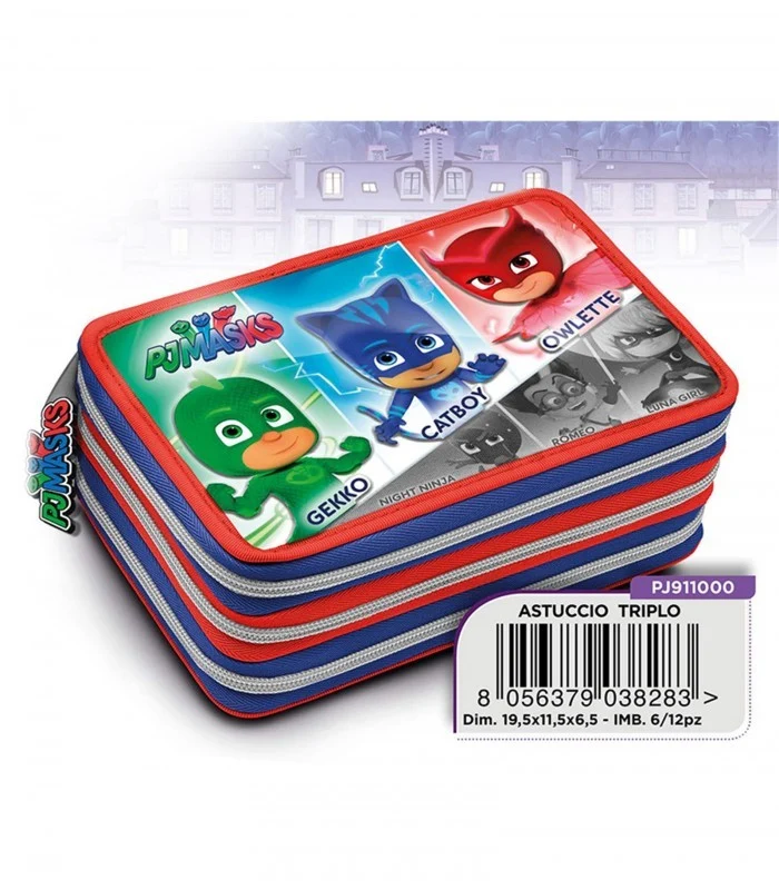 Astuccio Triplo Pj Masks