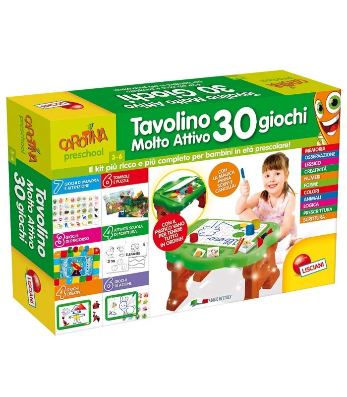 Carotina Tavolino Molto Attivo Con 30 Giochi