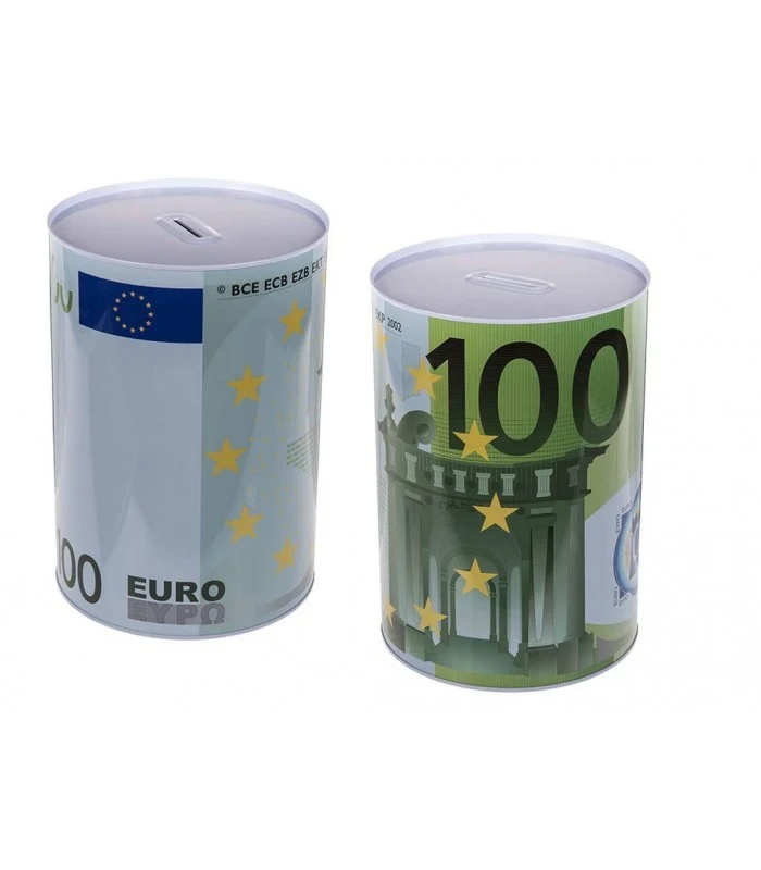 Salvadanaio In Metallo Banconota Da 100 Euro