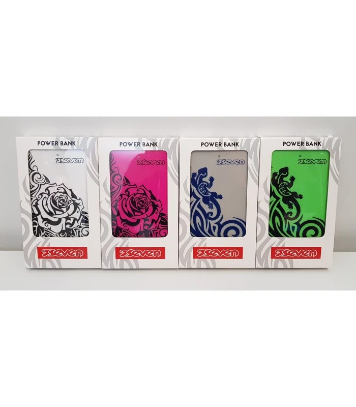 Power Bank Seven Boy-G Capienza 2,500 Mah-4 Colori