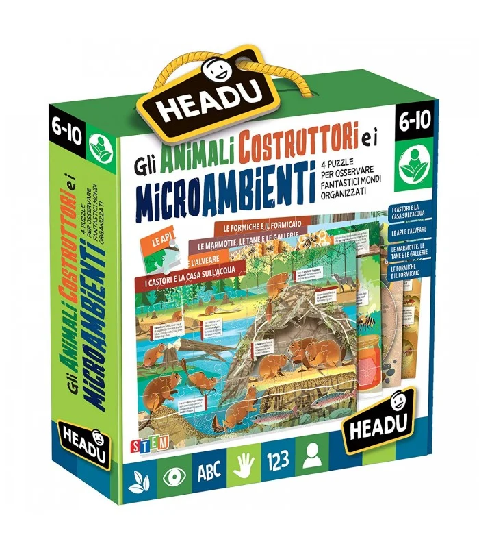 Gli Animali Costruttori E I Microambienti Con 4 Puzzle