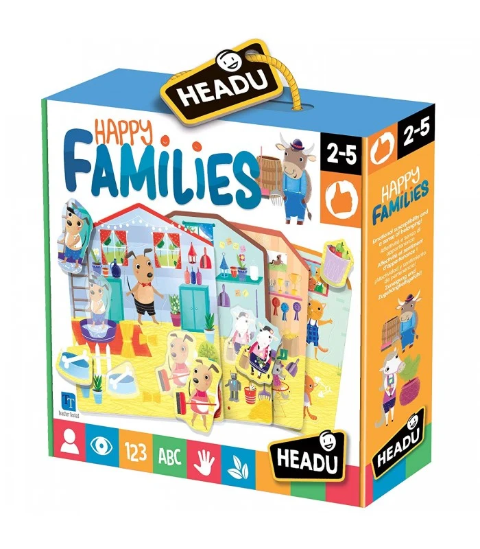 Happy Families Con 6 Casette Puzzle Degli Animali