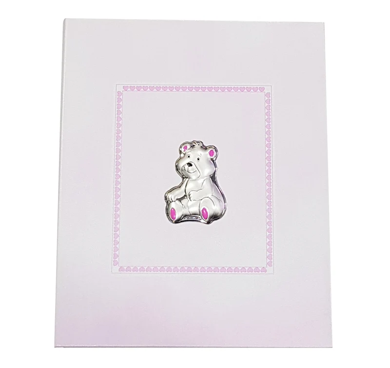 Album Nascita Innocenti Argenti Les Petits Orsetto 20x25 Rosa