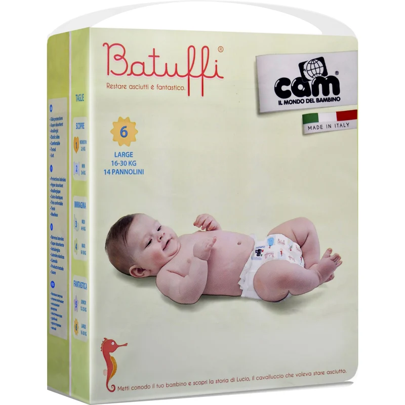 Pannolini Cam Batuffi Extra Large 16-30 Kg (14pz)