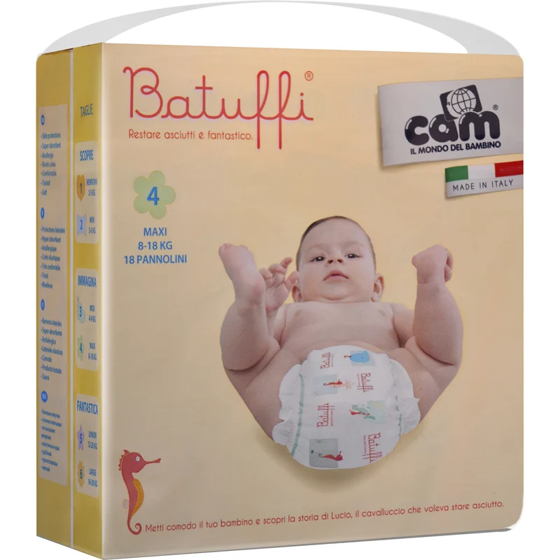 Pannolini Cam Batuffi Maxi 8-18 Kg (18pz)