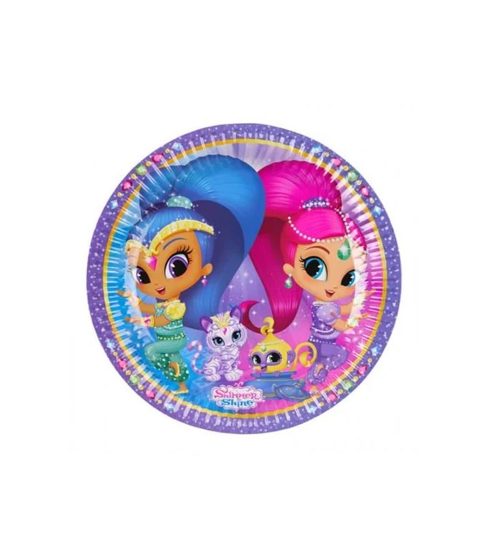 Shimmer Shine 8 Piatti 23 Cm