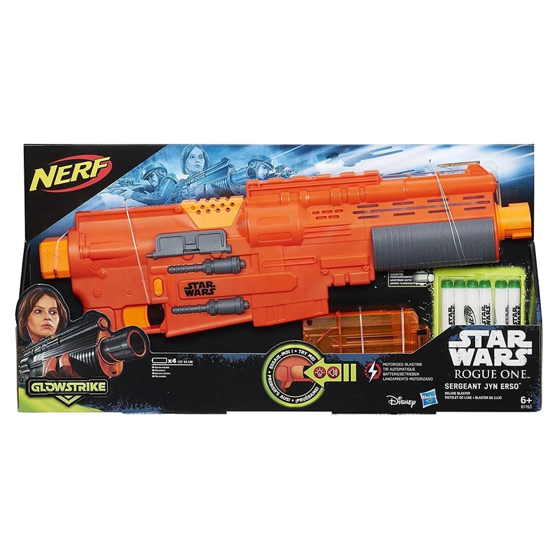 Star Wars Sergeant Jyn Erso Deluxe Blaster Nerf Con 6 Dardi