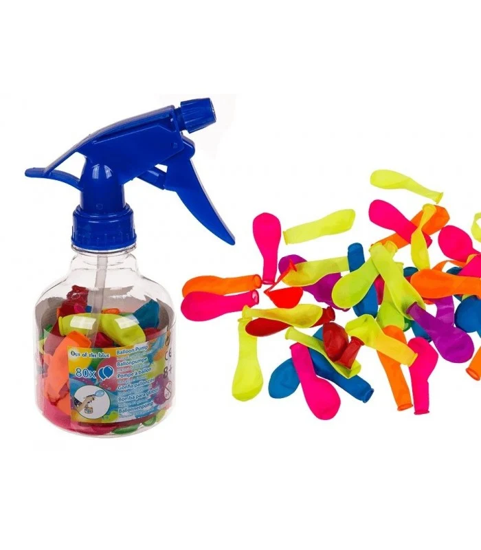 Bombe D'Acqua Con Pompa In Plastica 80 Palloncini 17 Centimetri