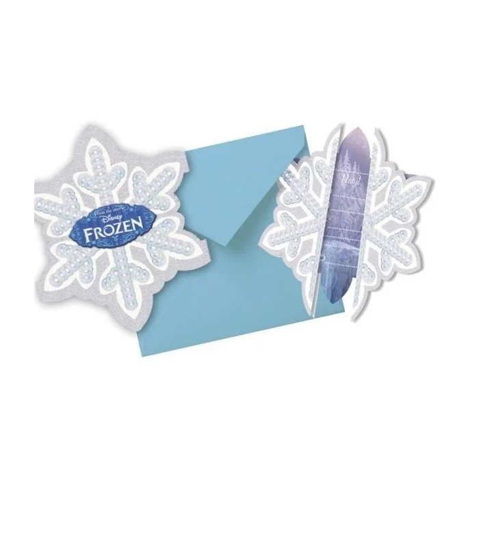 Disney Frozen 6 Inviti Con Bustina