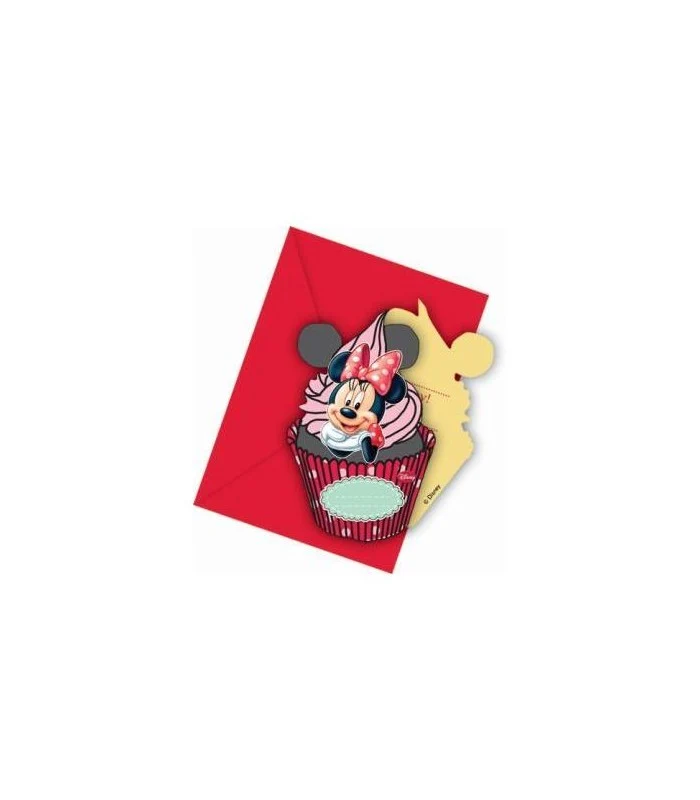 Minnie Cafã¨ Set 6 Inviti Con Bustine