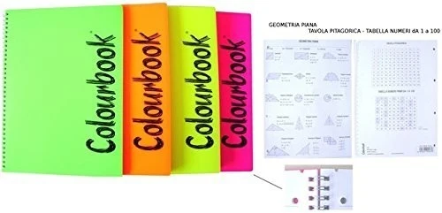 Quaderno Maxi Siralato Con Fori 150 Fogli A Righe Colourbook
