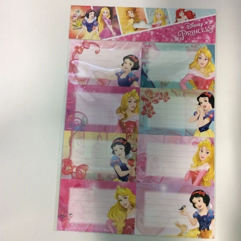 Principesse Disney Busta Etichette Scuola 24 Adesivi