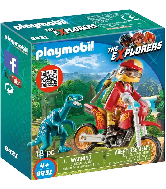 Playmobil 9431 Moto Da Cross E Raptor
