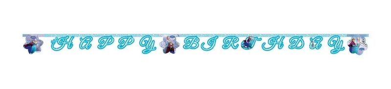 Scritta Buon Compleanno Frozen Ice Skating