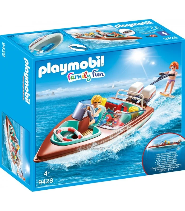 Playmobil 9428 Motoscafo Con Sci D'Acqua