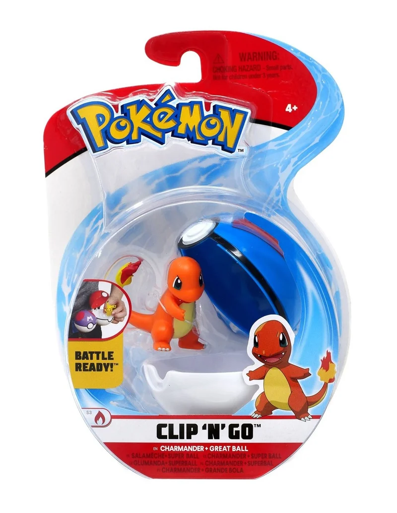 Pokemon Clip'N Go Charmander Con Sfera