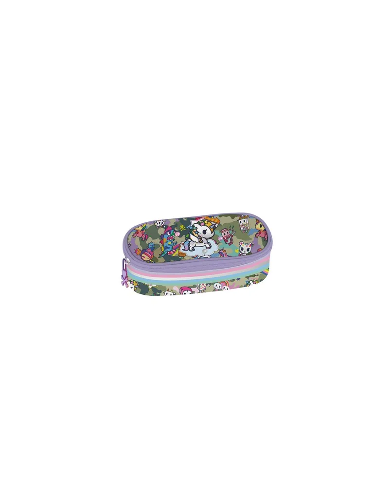 Tokidoki Astuccio Ovale Organizzato Unicorno