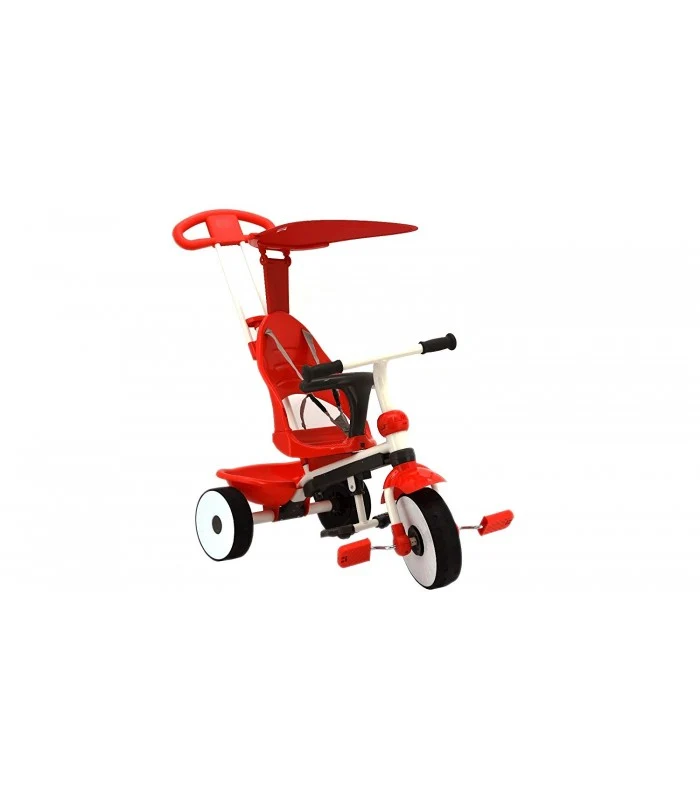 Triciclo In Metallo 4 In1 Con Maniglia E Parasole