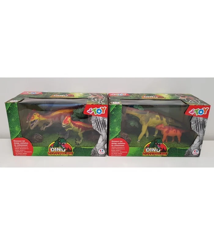 Animali Dinosauri Realistici Set 2 Pezzi Con Accessori 6 Modelli