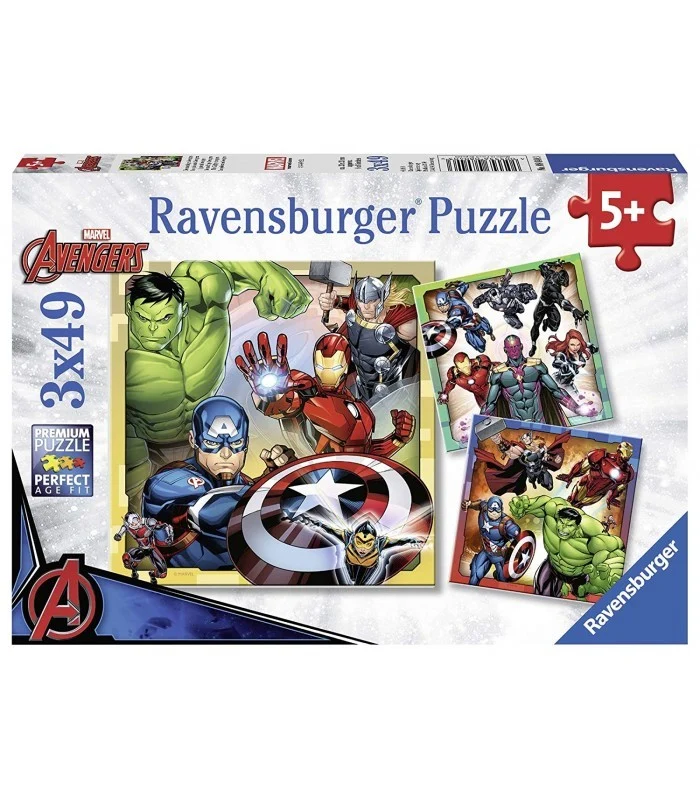 Puzzle Avengers I Potenti 3 X 49 Pezzi