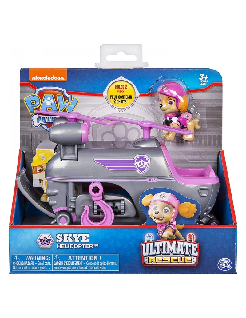 Paw Patrol Ultimate Rescue Personaggio Skye Con Elicottero
