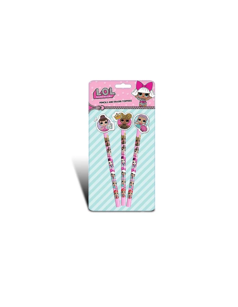 Lol Surprise Set 3 Matite Con Gomma