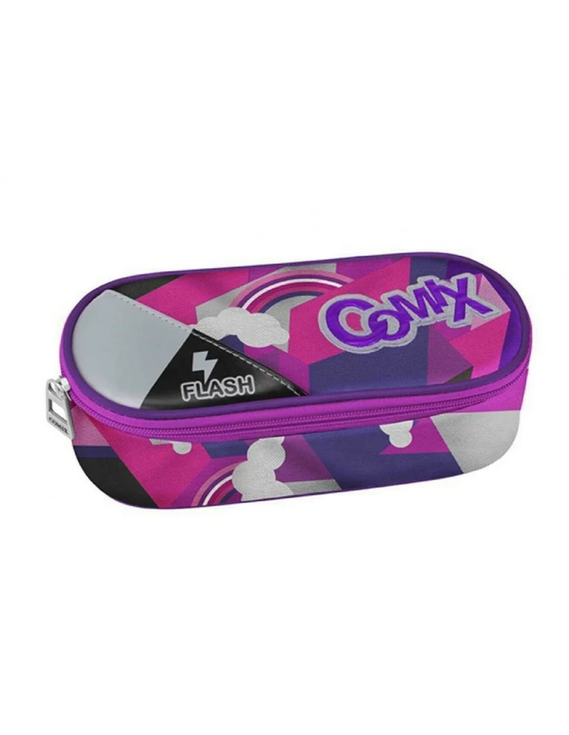 Comix Astuccio Ovale Organizzato Flash Viola E Fuxia