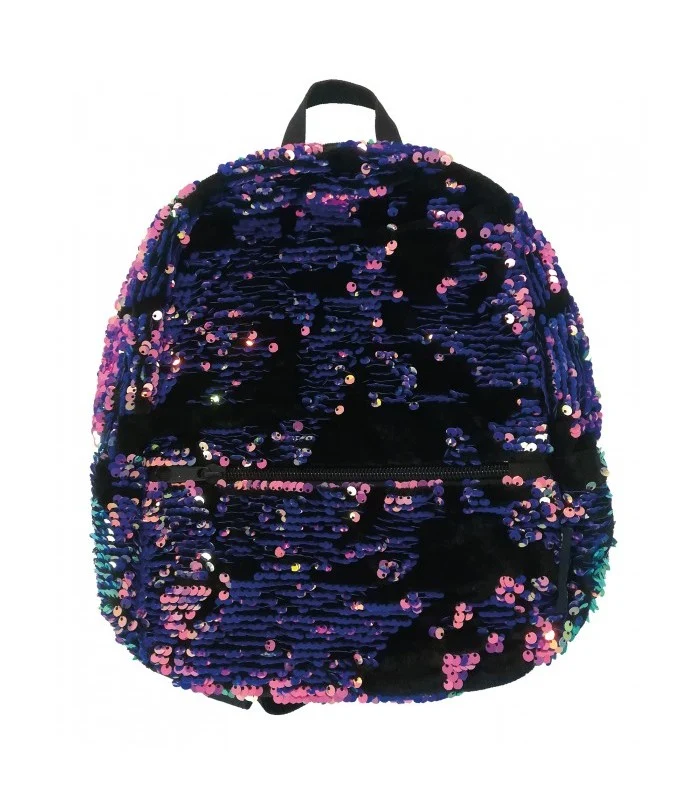 Magic Sequin E Velvet Mini Zainetto Pink E Purple