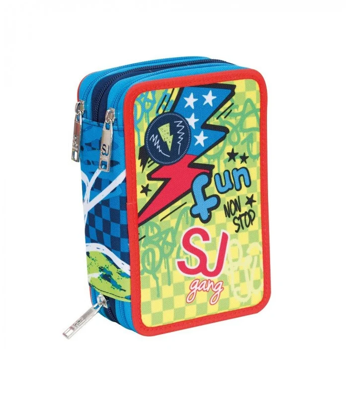 Sj Gang - Astuccio 3 Zip - Giallo-Verde
