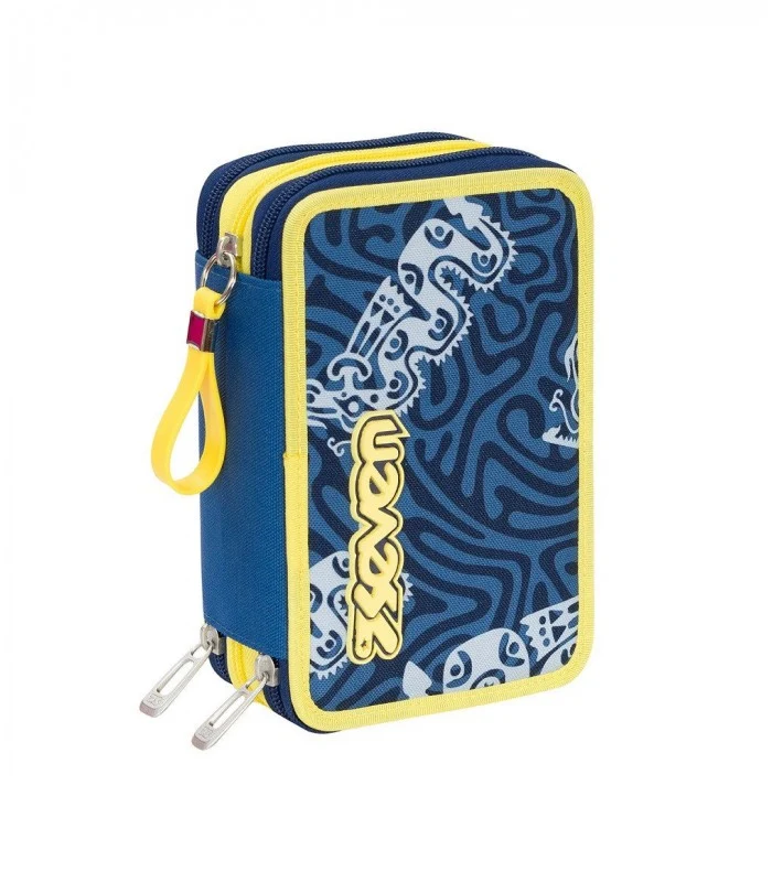 Astuccio 3 Zip Totem - Blu