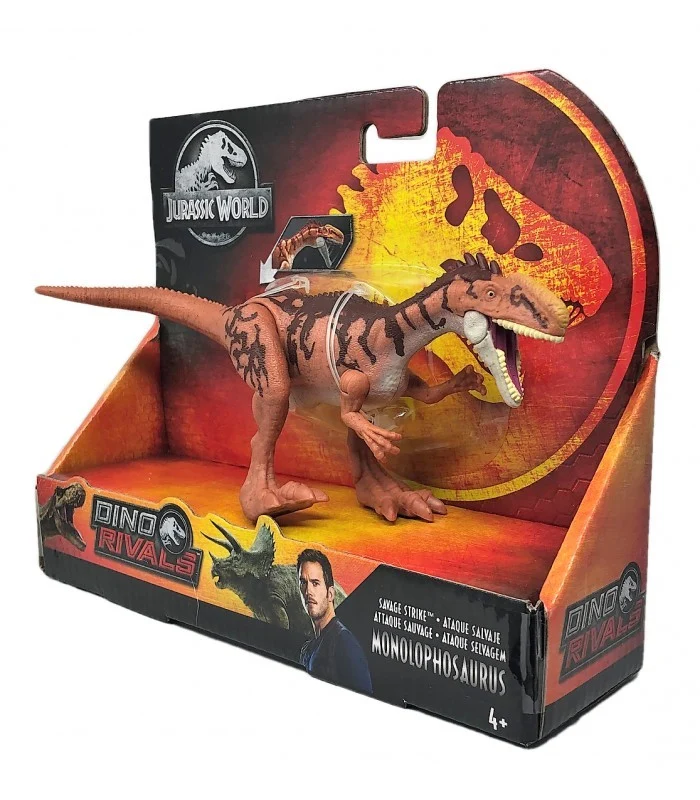 Jurassic World Dino Rivals - Monolophosaurus Colpo Selvaggio
