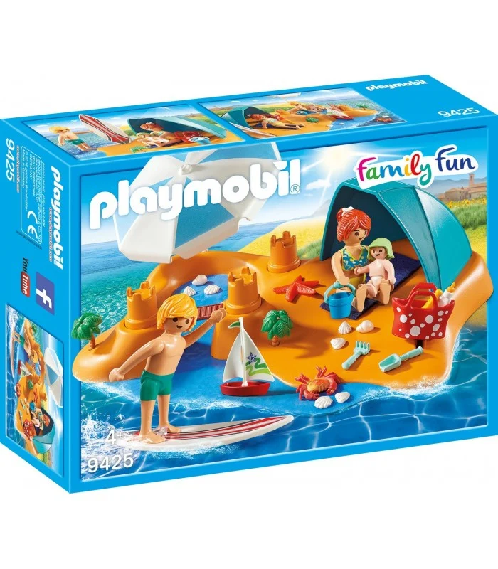 Playmobil 9425 Famiglia In Spiaggia Con Accessori