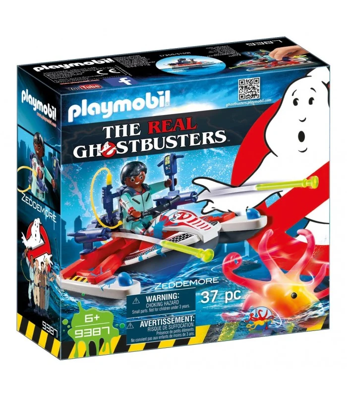 Playmobil 9387 Ghostbusters Personaggio Zeddemore Con Acqua Scooter