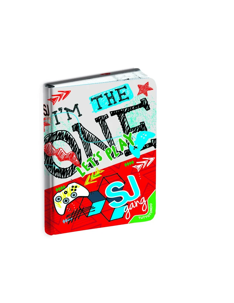 Seven Diario Standard 10 Mesi Sj Gang Let'S Play Bianco E Rosso