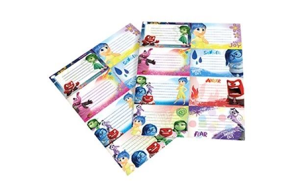 Inside Out Busta Etichette Scuola 24 Adesivi