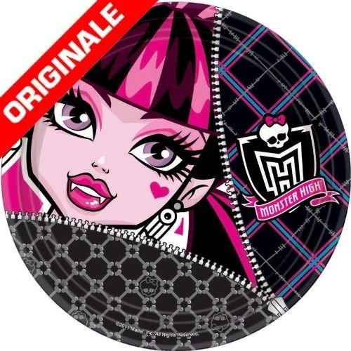 8 Piatti Di Monster High Cm.18 Cmg552246