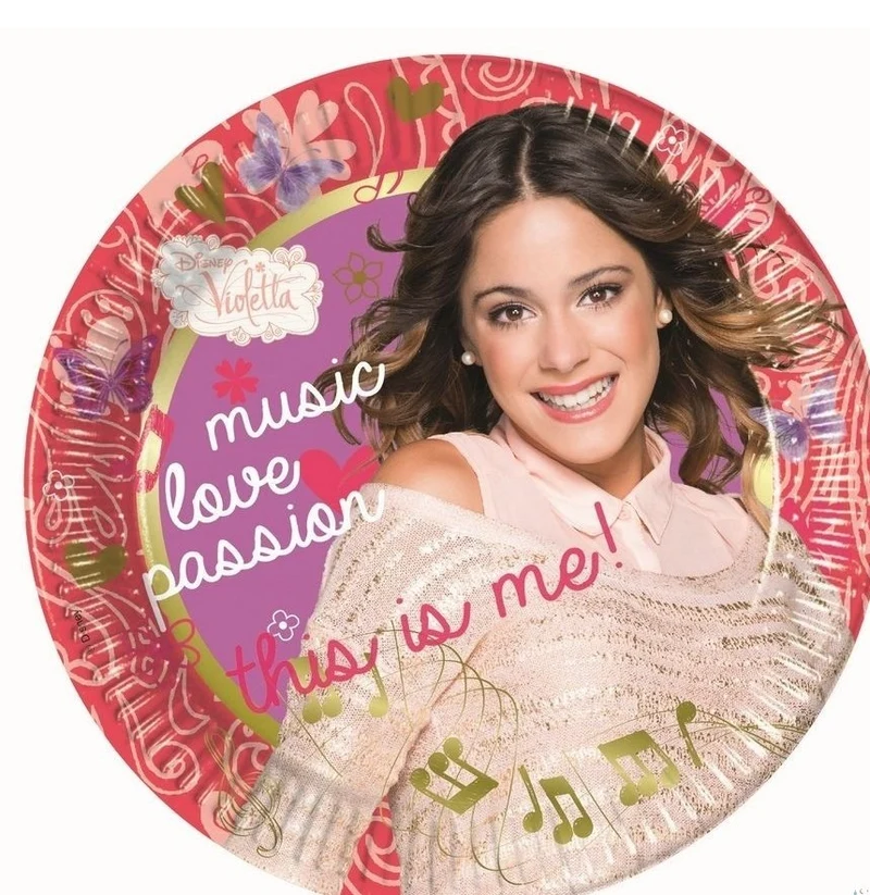 Piatti Di Carta, Violetta 23 Cm 8 Pz Cmg84239 Como Giochi