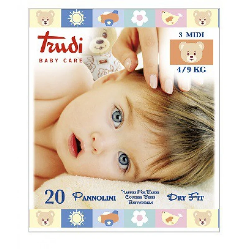 Pannolini Trudi Dry Fit 4-9 Kg Misura 3 Midi (20pz)