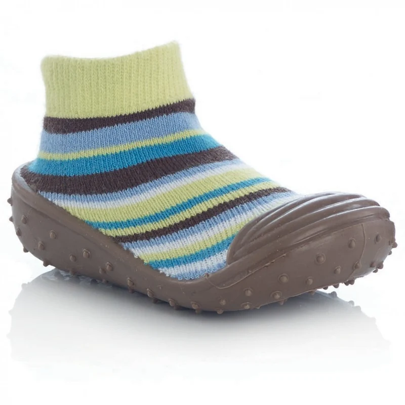 Calzini Primi Passi Jane Soki'S Con Suola Di Gomma Taglia L 12-18m Green Blue