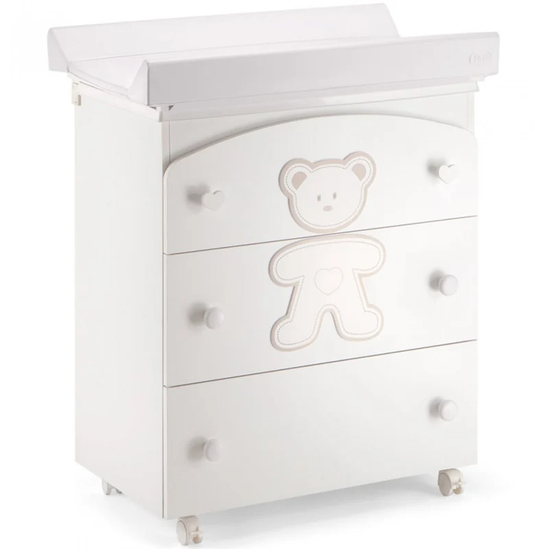 Cassettiera Fasciatoio Pali Tris Loving Bear Bianco