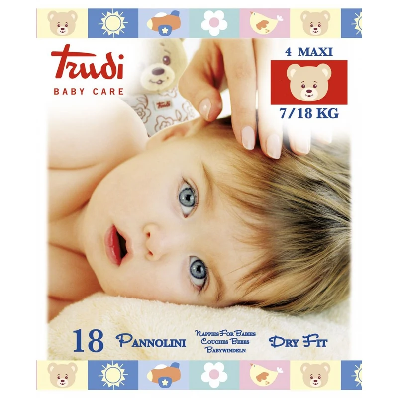 Pannolini Trudi Dry Fit 7-18 Kg Misura 4 Maxi (18pz)