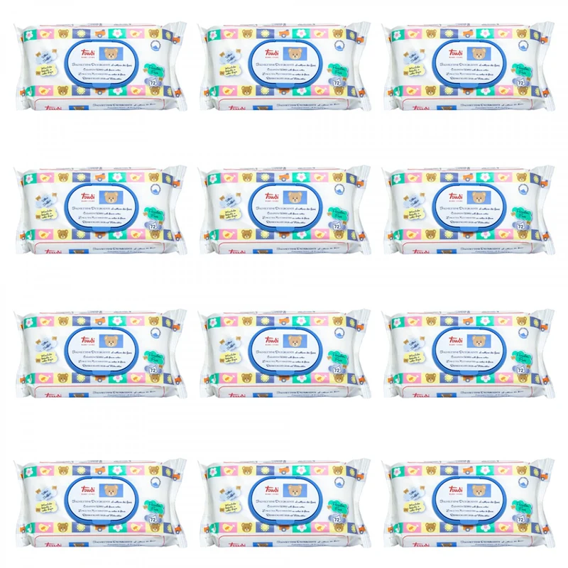 Kit Salviettine Detergenti Trudi Al Nettare Dei Fiori 12 Confezioni Da 72 Pz