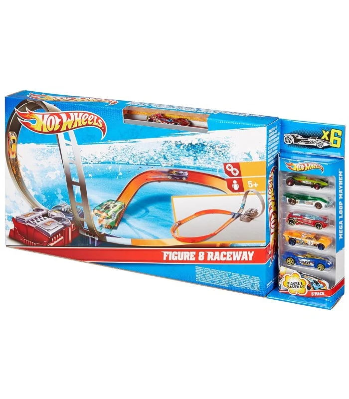 Hot Wheels Pista Con 5 Auto