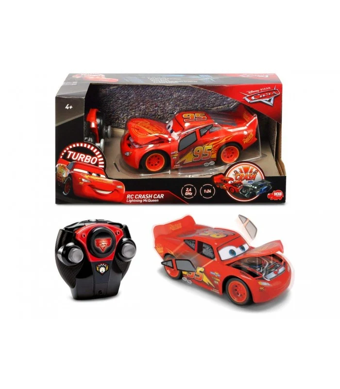 Auto Radiocomandata Cars 3 Saetta Mcqueen Crazy Crash