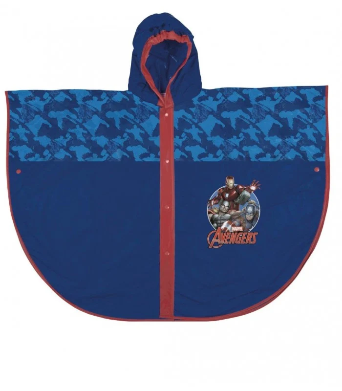 Poncho Pioggia Taglia 7-9 Anni Avengers Blu