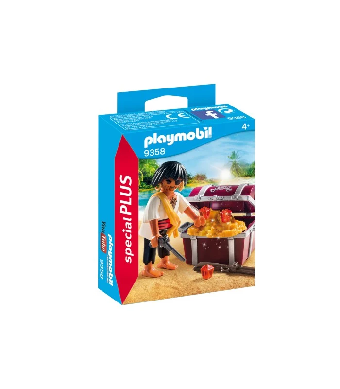 Playmobil 9358 Pirata Con Scrigno Del Tesoro