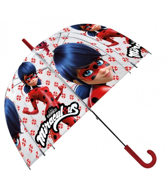 Ombrello Automatico Ladybug Trasparente 48 Centimetri